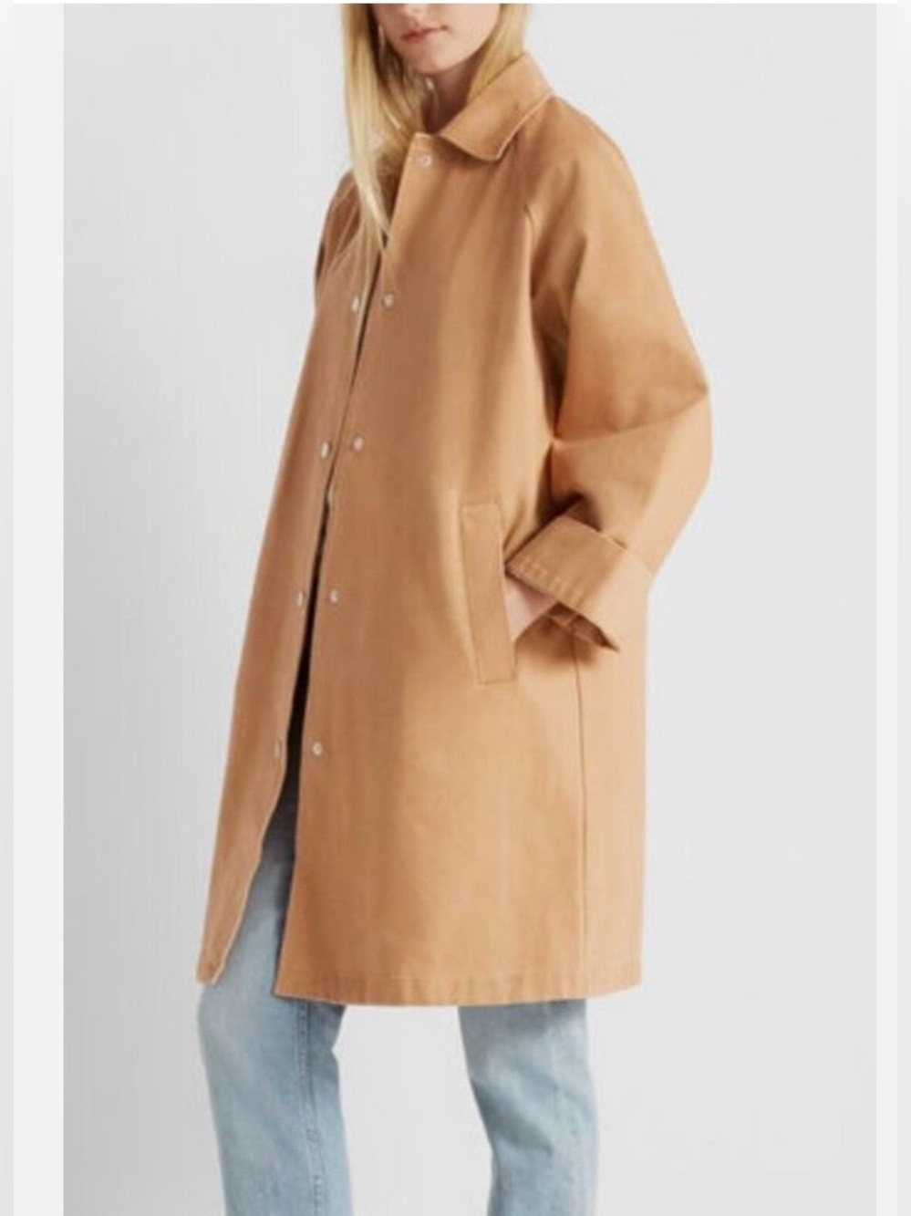 Club Monaco Tan Single-Breasted Trench Coat